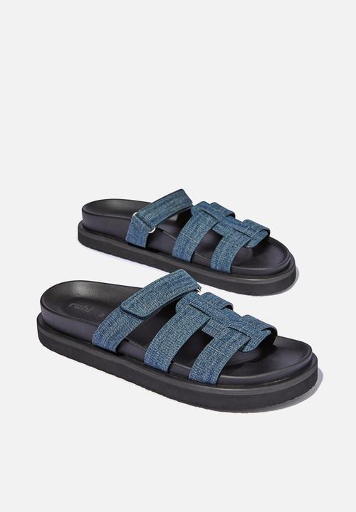 Cotton On - Elidy Multi Strap Slide - Dark Denim