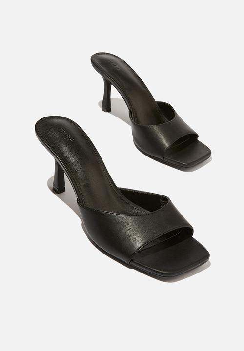 Cotton On - Edie Minimal Mule - Black Smooth