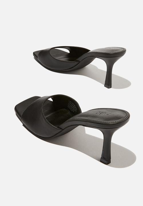 Cotton On - Edie Minimal Mule - Black Smooth