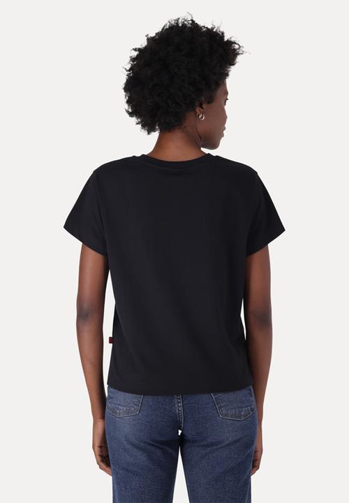 Levi’s® - Graphic boxy tshirt za - cat cowboy jet black