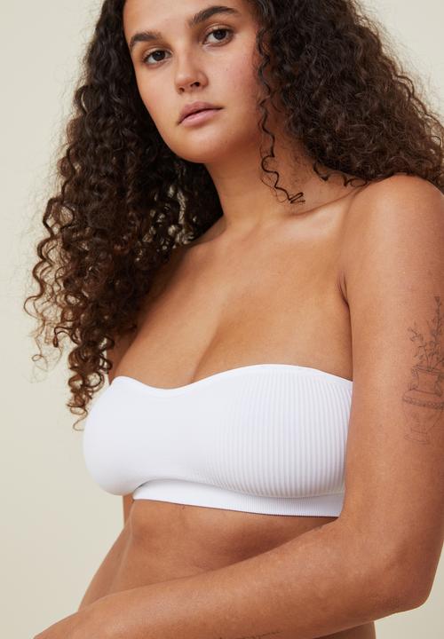 Cotton On - Seamless Sweetheart Padded Bandeau - White