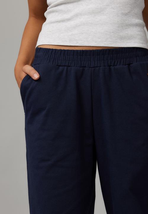 Factorie - Wide Leg Trackpant - Navy Blazer