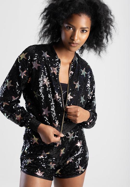SISSY BOY - Bomber Style Tracksuit Jacket - Black Multi