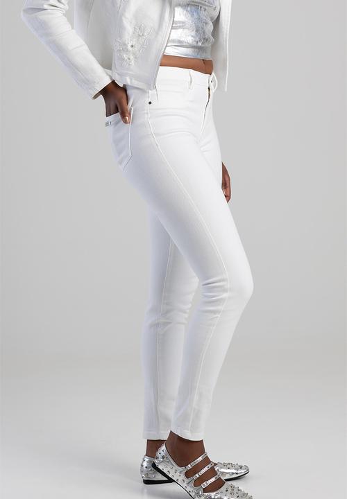 SISSY BOY - Polly: Mid Waist Basic Skinny  - White
