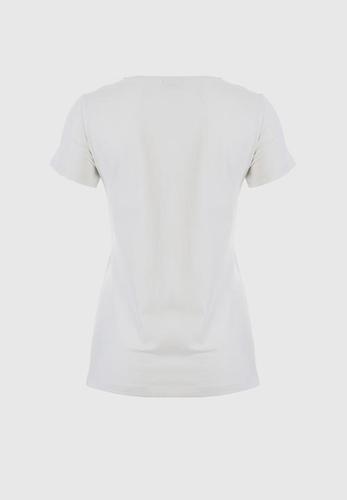 SISSY BOY - Criss Cross: Regular Fit Multi-Technique Logo Top - White