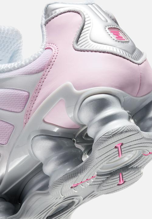 WMNS NIKE SHOX TL - Mtlc Platinum/PinkSicle-Pink Foam-White