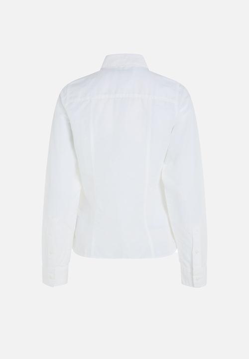 Calvin Klein - Plus Long Sleeve Cotton Shirt - Bright White