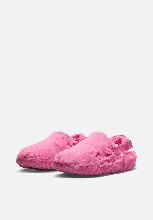 pink fuzzy nike shoes