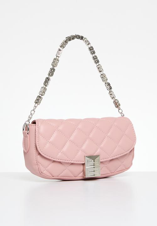 boohoo - Quilted Oval Shape Cross Body Bag - Pink