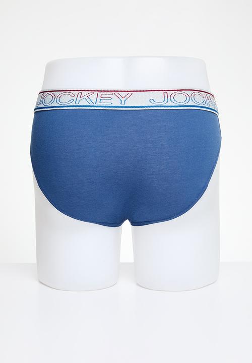Jockey - 3 PK Plain New Gen Jockey Brief - Blue