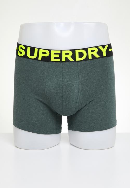 Superdry. - Boxer triple pack - Raven Black Marl/Buck Green Marl/Fresh Green Marl