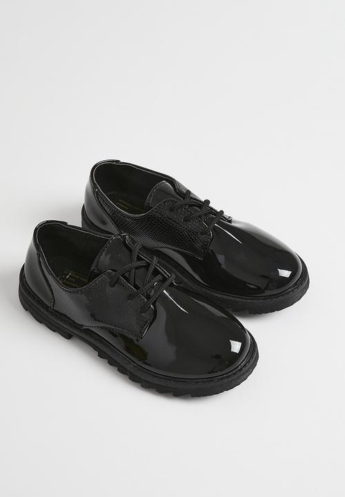 Pop Candy - Lace up patent shoes-black