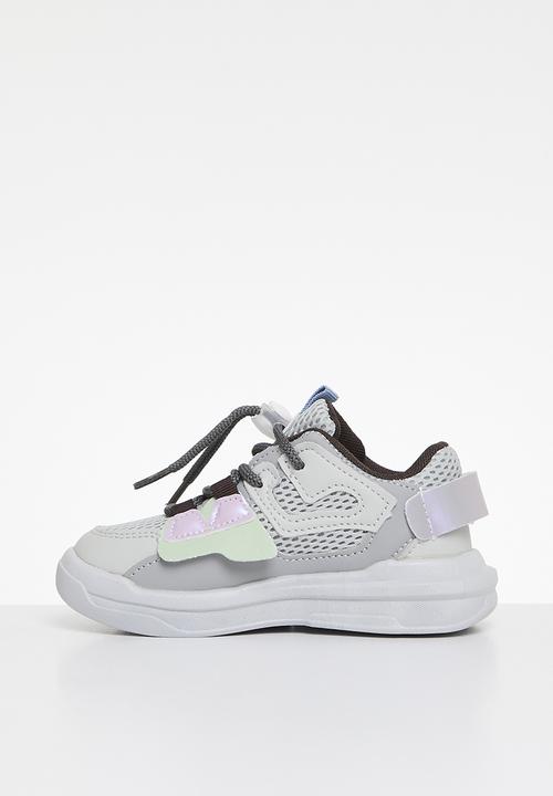 Pop Candy - Swivel lace up sneakers - grey
