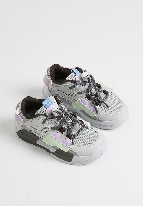 Pop Candy - Swivel lace up sneakers - grey