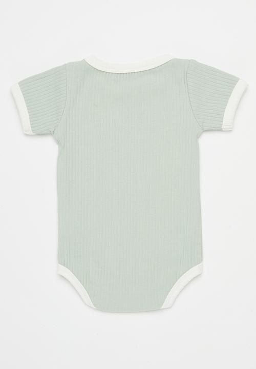 Pop Candy - Contrast binding bodyvest-sage green