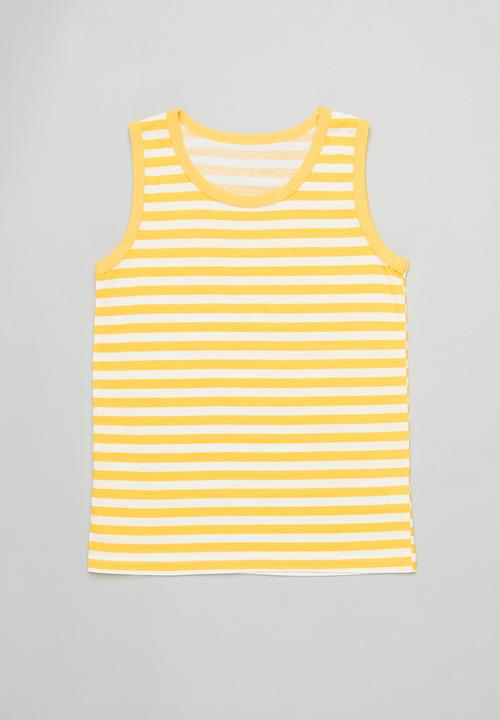 Pop Candy - 2 Pack vest set - white & yellow