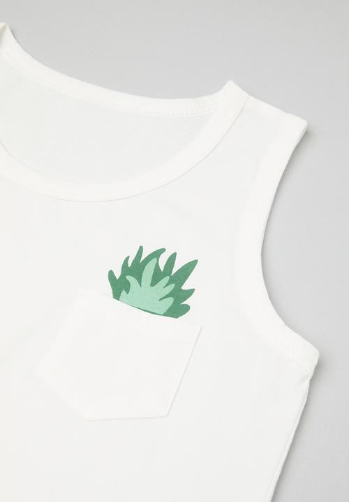 Pop Candy - 2 Pack vest set - white & yellow