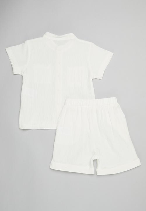 Pop Candy - Shirt & short set - white