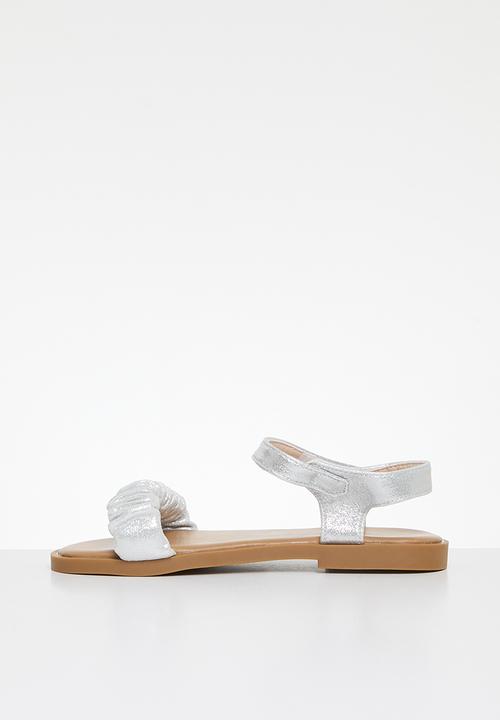 Pop Candy - Ruched sandals - silver