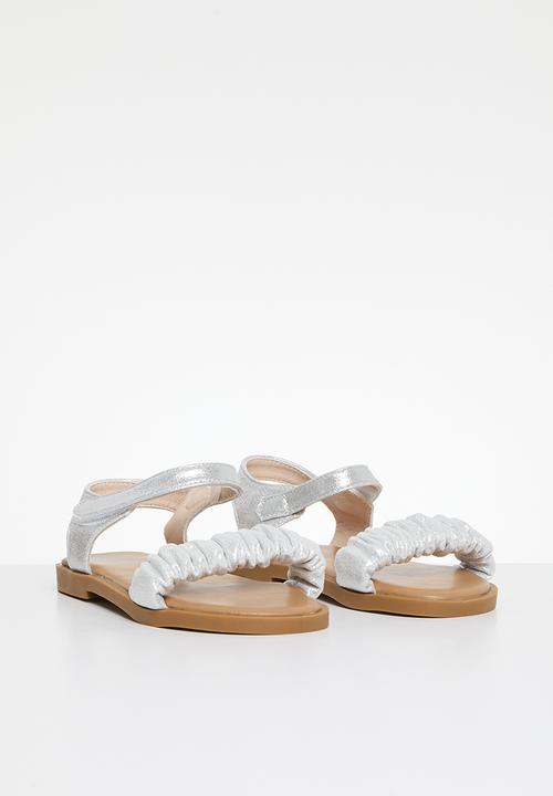 Pop Candy - Ruched sandals - silver