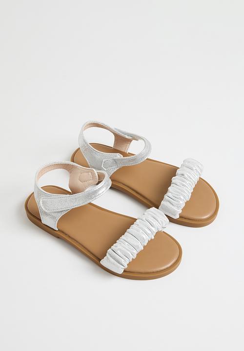 Pop Candy - Ruched sandals - silver