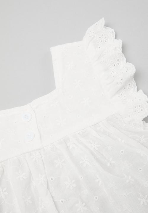 Pop Candy - Anglaise top & bloomer set-white