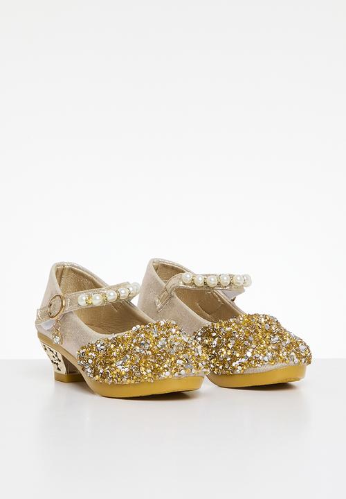 Pop Candy - Sequined kitten heels - gold