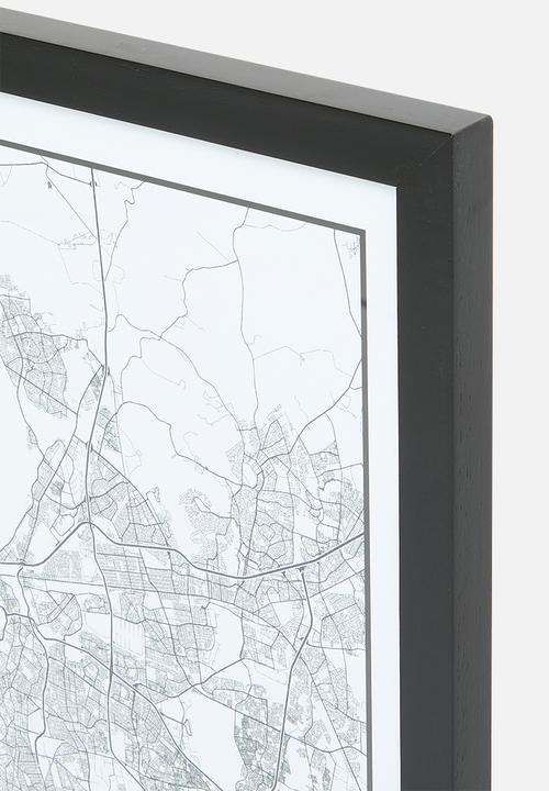 MJ Design Studio - Cape Town City Map Wall Art