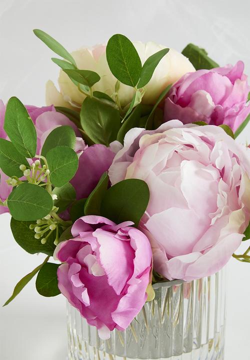 Silk By Design - Mixed Peony Arrangement Small – Pink
