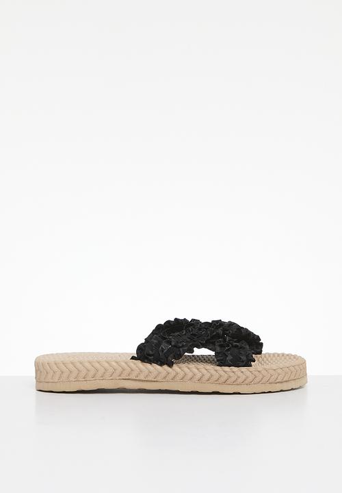 Pop Candy - Criss cross sandals - black