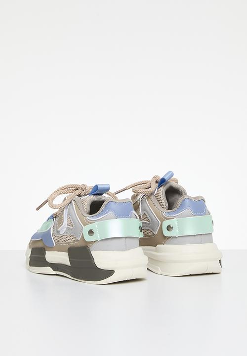 Pop Candy - Colour block lace up sneakers - multi