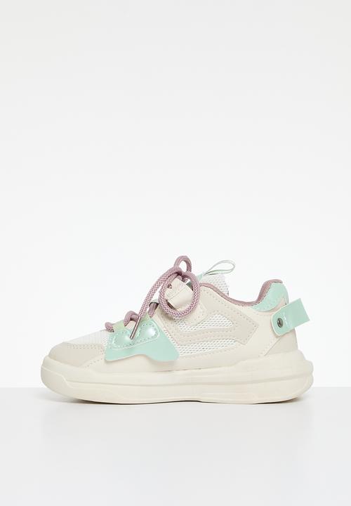 Pop Candy - Colour block lace up sneakers - multi3