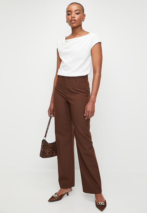 edit - Cowl Drape Top - White