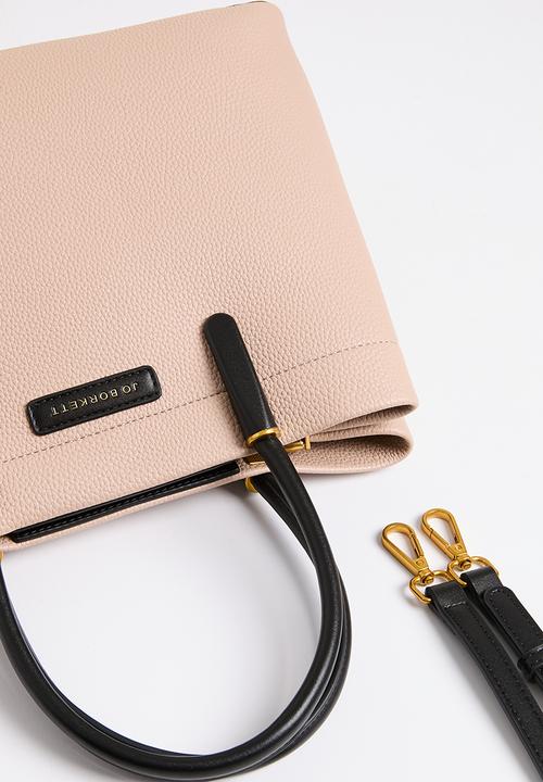 Jo Borkett - Olivia shopper tote - black & neutral