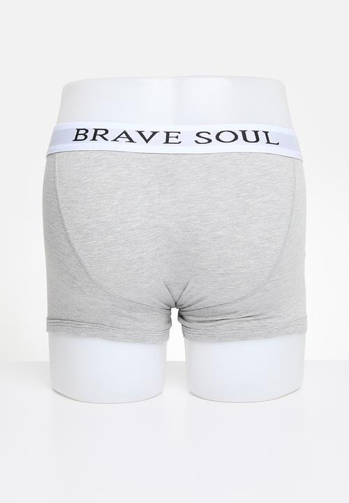 Brave Soul - Underwear 2 Pack - Black & Grey