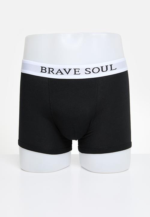 Brave Soul - Underwear 2 Pack - Black & Grey