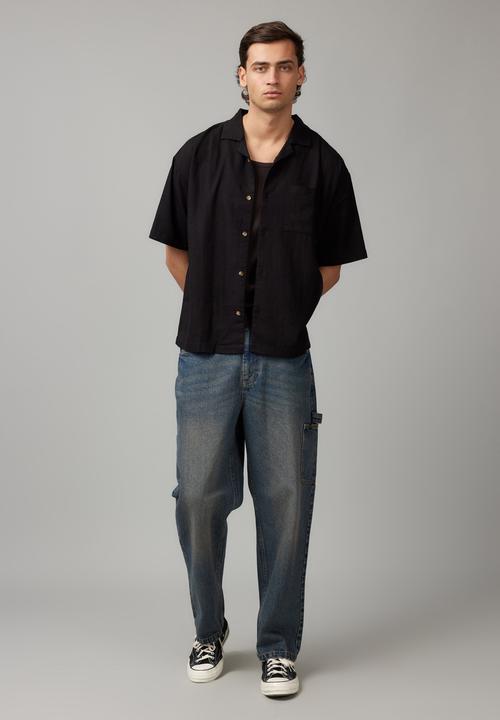 Factorie - Textured Street Shirt - Texture/Black