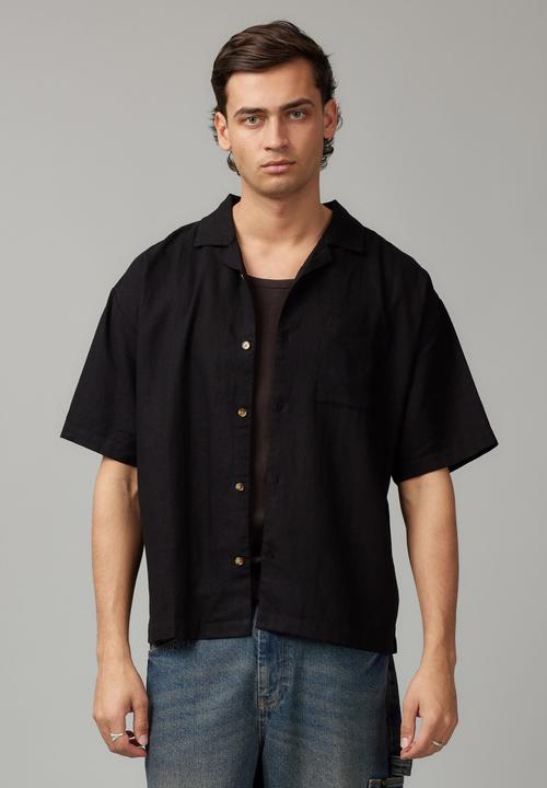 Factorie - Textured Street Shirt - Texture/Black