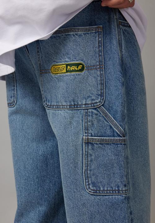Half Half Baggy Painter Jean - Mid Vintage Blue