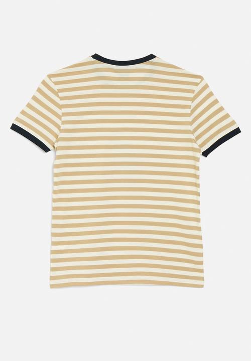 POLO - Boys alvin striped short sleeve tee - stone