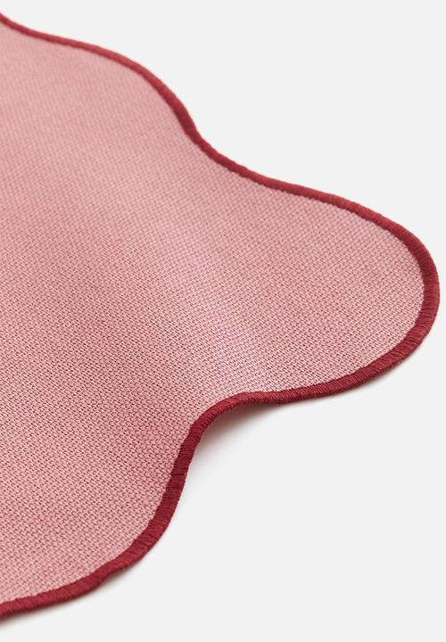 H&M - Scallop-edged place mat - pink,multi