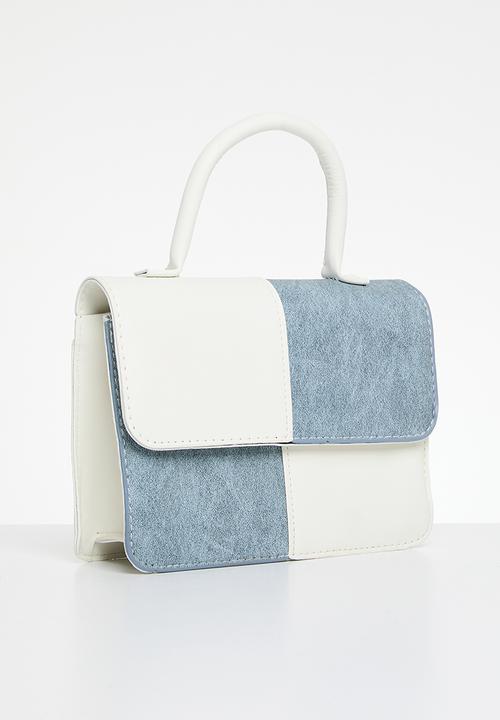 Superbalist - Denim patchwork bag - blue & white