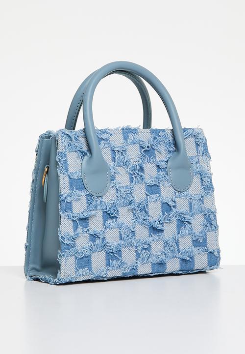 Superbalist - Denim patch mini tote bag - blue