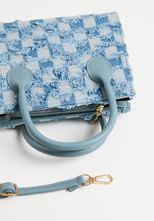 Superbalist - Denim patch mini tote bag - blue