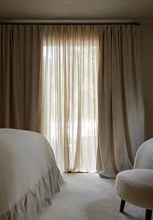 H&M - 2-pack blackout lyocell-blend curtains - beige