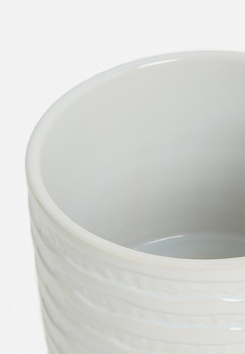 Silk By Design - Ceramic Vase – White