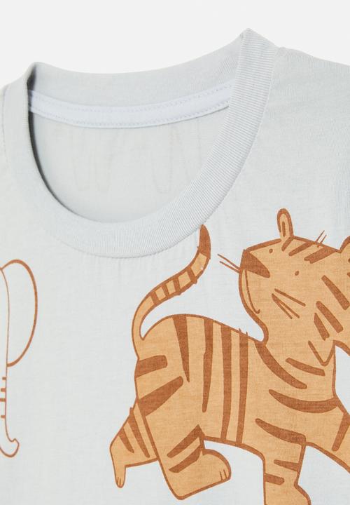 Pop Candy - Printed crew neck tee - grey