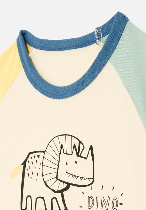 Pop Candy - Colour block raglan tee - multi