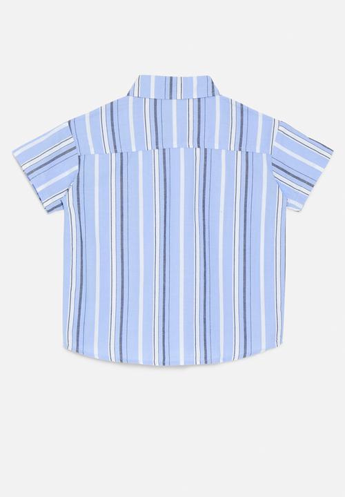 Pop Candy - Striped shirt - blue & white