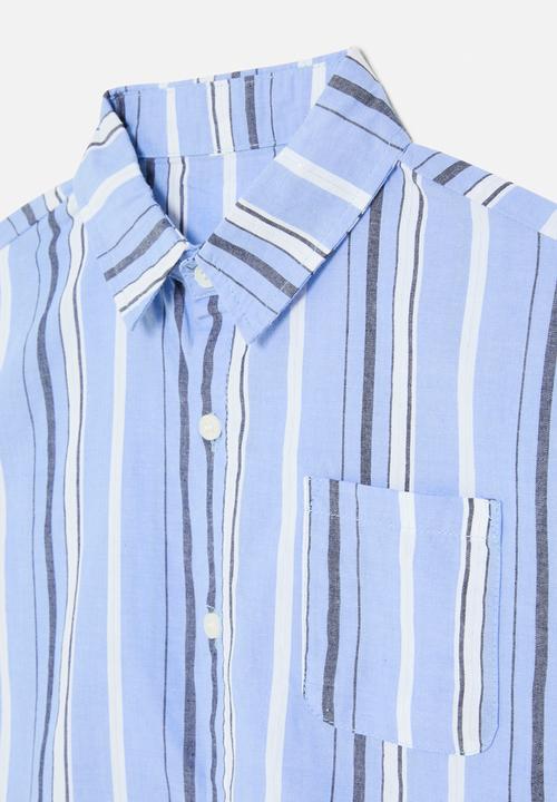 Pop Candy - Striped shirt - blue & white